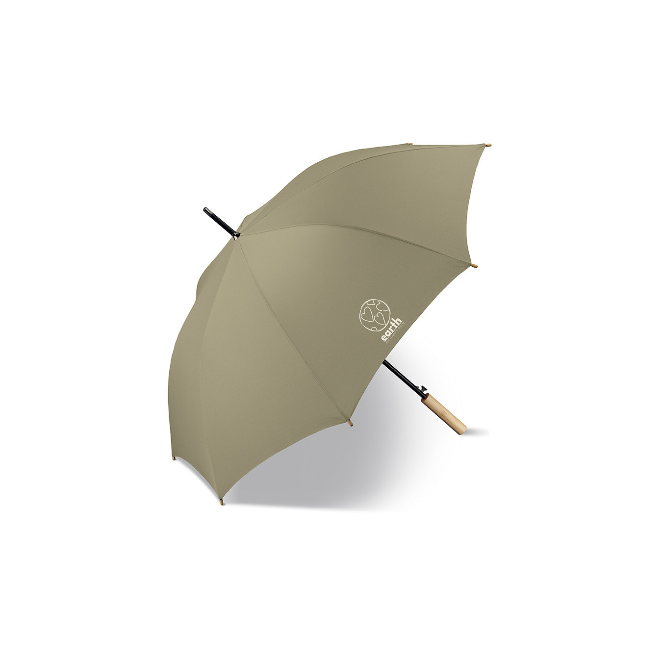 Happy Rain Earth Long Automatic Umbrella Olive Gray