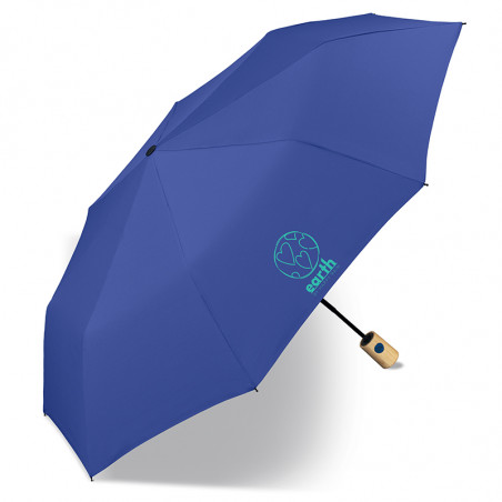 Happy Rain Earth Folding Mini Auto Blue Quartz Umbrella