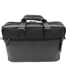 Jump Boston Cuir Cartable 2 Soufflets 40cm PC 15' Noir