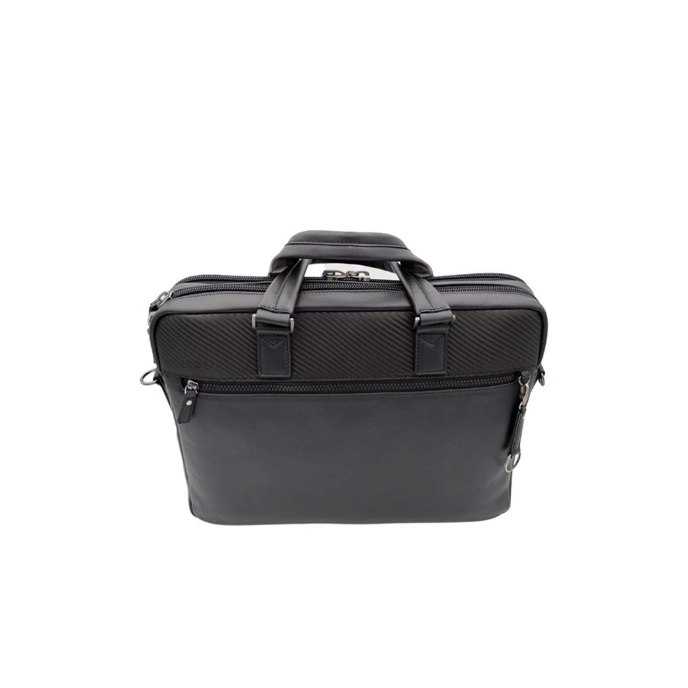 Jump Boston Cuir Cartable 2 Soufflets 40cm PC 15' Noir