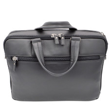 Jump Boston Leather School Bag 2 Sleeves 40cm PC 15' Black