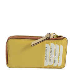 Gérard Darel Tresor Cardholder Zippered Card Holder Camel Straw Latte