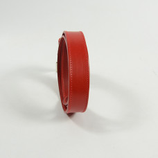 Faune Leather Multi Buckle Red Belt
