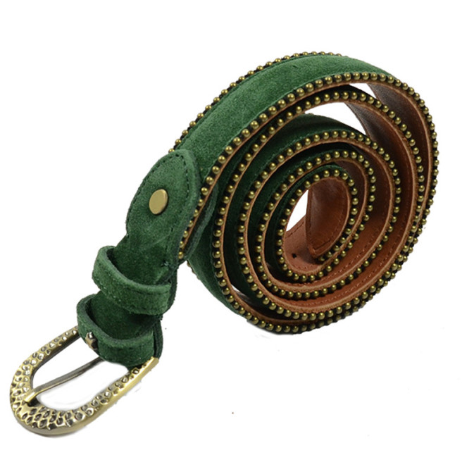 Mila Louise Mael V Ceinture Cuir Ajustable Vert