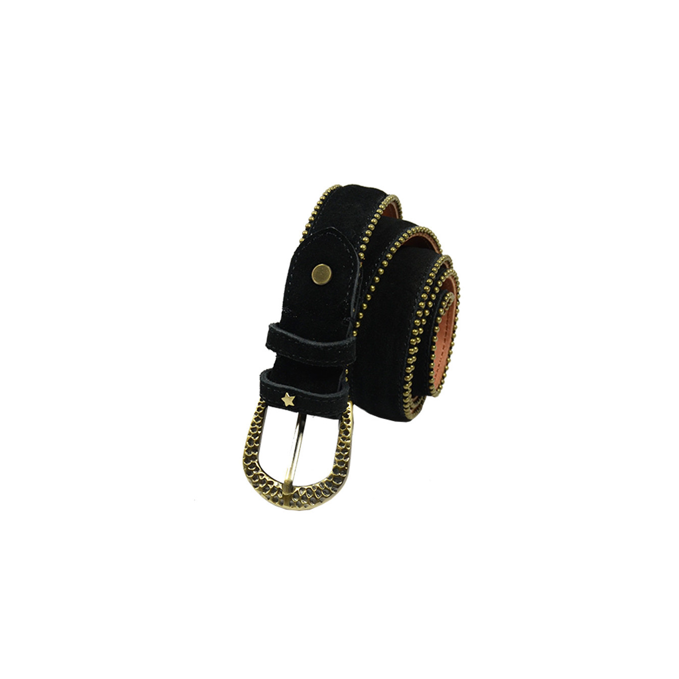 Mila Louise Mael V Leather Belt Adjustable Black Size M