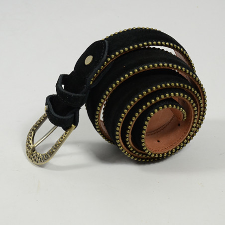 Mila Louise Mael V Ceinture Cuir Ajustable Noir cote