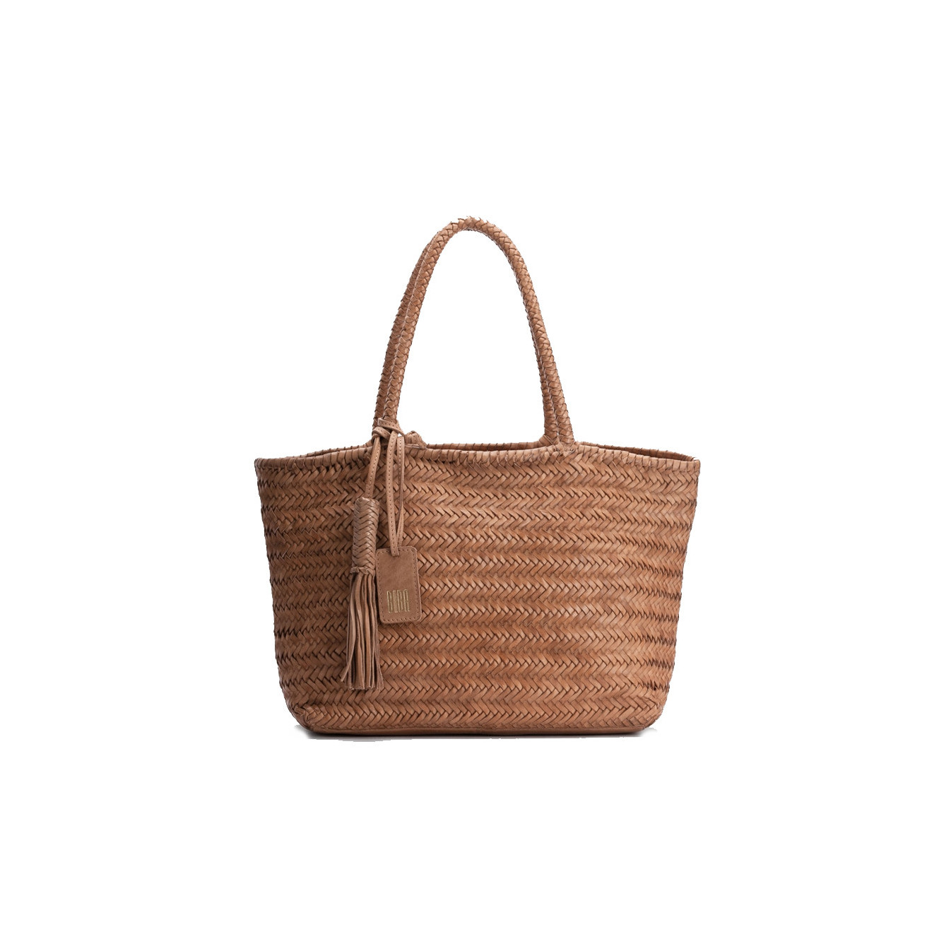 Biba Perkins Sac Cabas Cuit tressé Camel