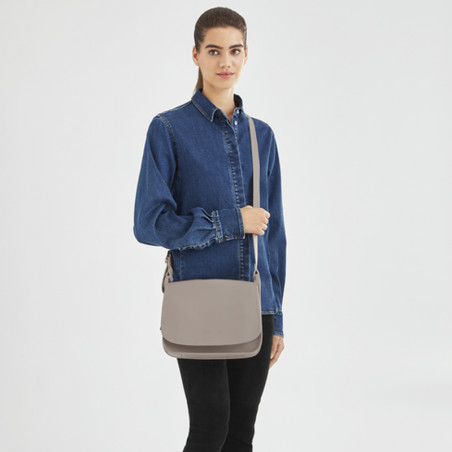 Longchamp Le Foulonné Crossbody Bag L Tourterelle