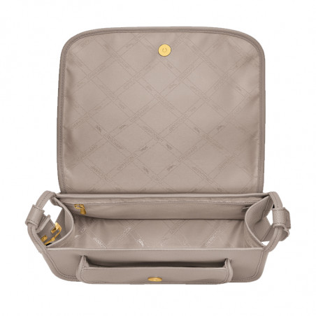 Longchamp Le Foulonné Sac Porté Travers L Tourterelle ouvert