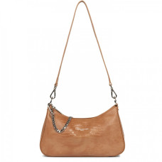 Lancaster Exotic Lizard & Croc Small Tote Bag 426-90 Camel Lizard
