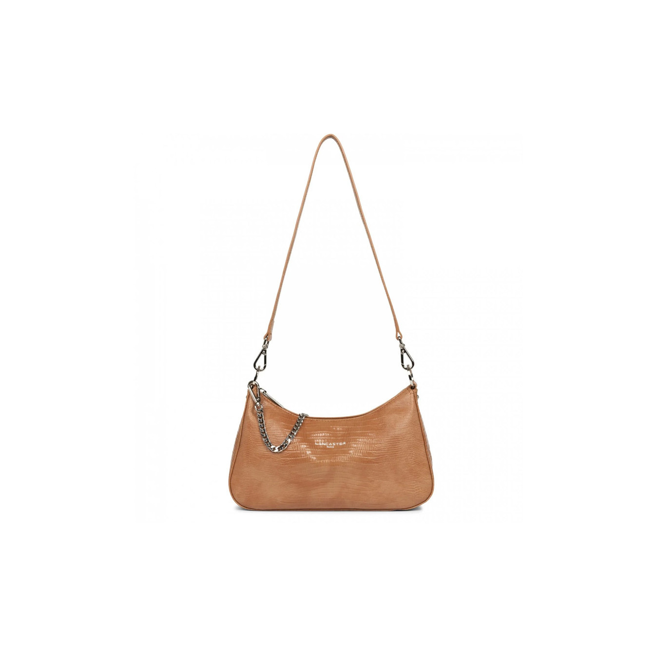 Lancaster Exotic Lizard & Croc Small Tote Bag 426-90 Camel Lizard