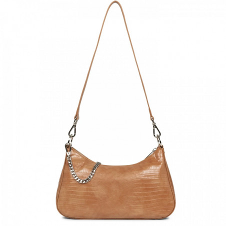 Lancaster Exotic Lizard & Croc Small Tote Bag 426-90 Camel Lizard