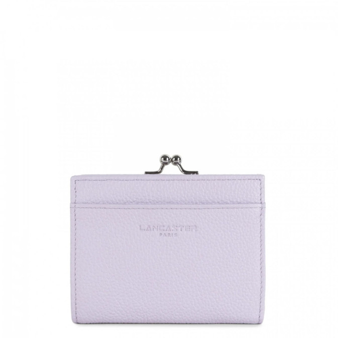 Porte-monnaie Femme Compact En Cuir Souple - Fermoir Élégant, Couleur Améthyste