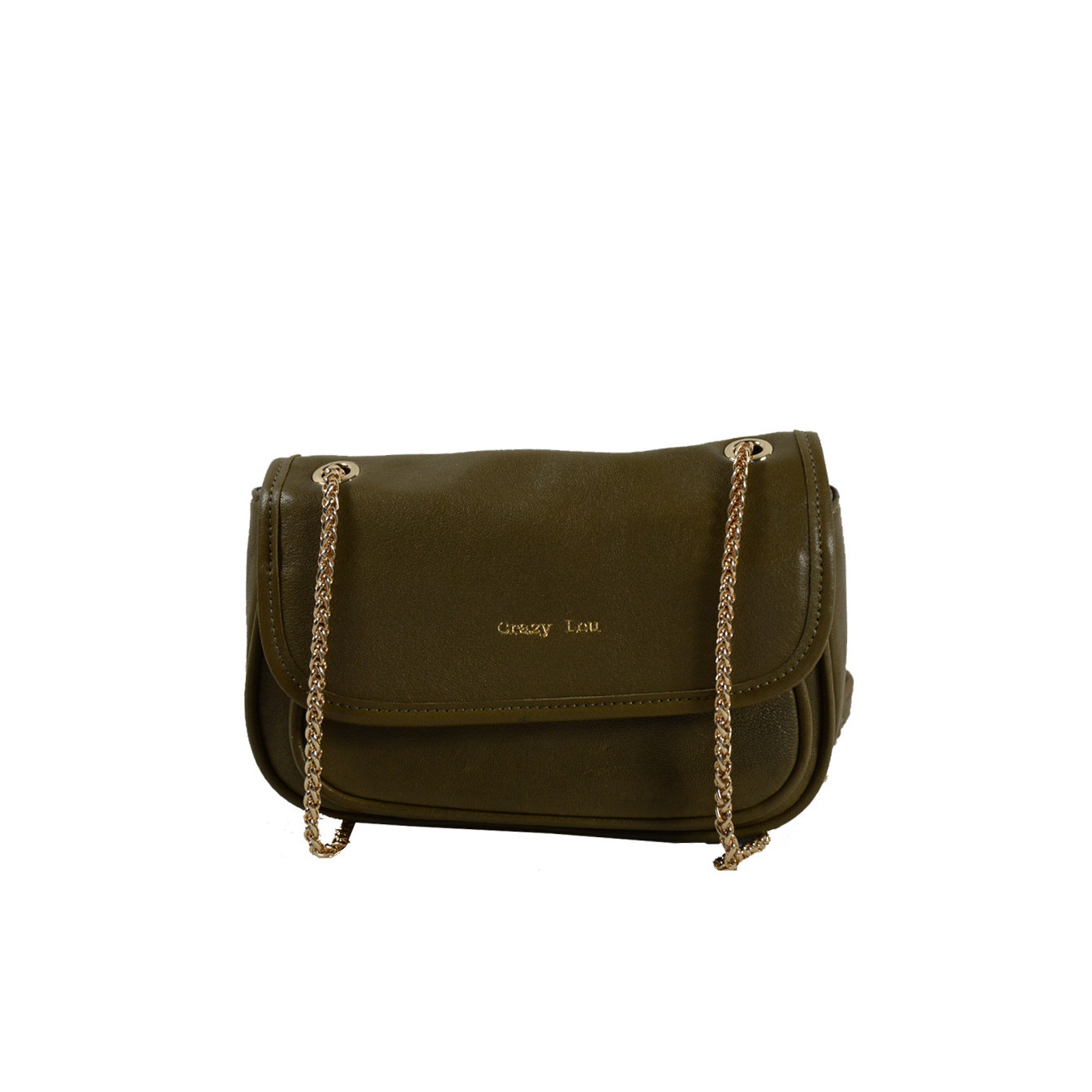 Farfouillette Shoulder Bag in Leather 6957 Khaki