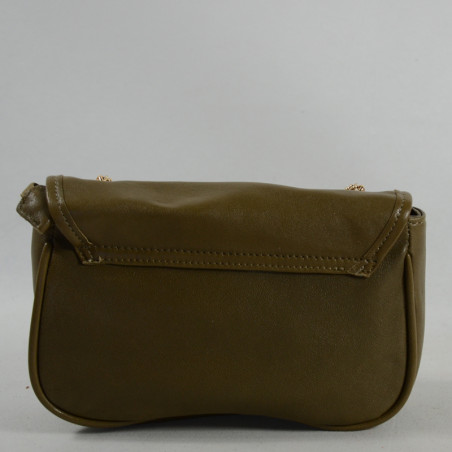 Farfouillette Shoulder Bag in Leather 6957 Khaki