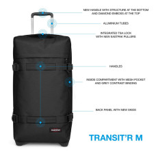 Eastpak Transit'r M Soft Wheeled Travel Bag Black