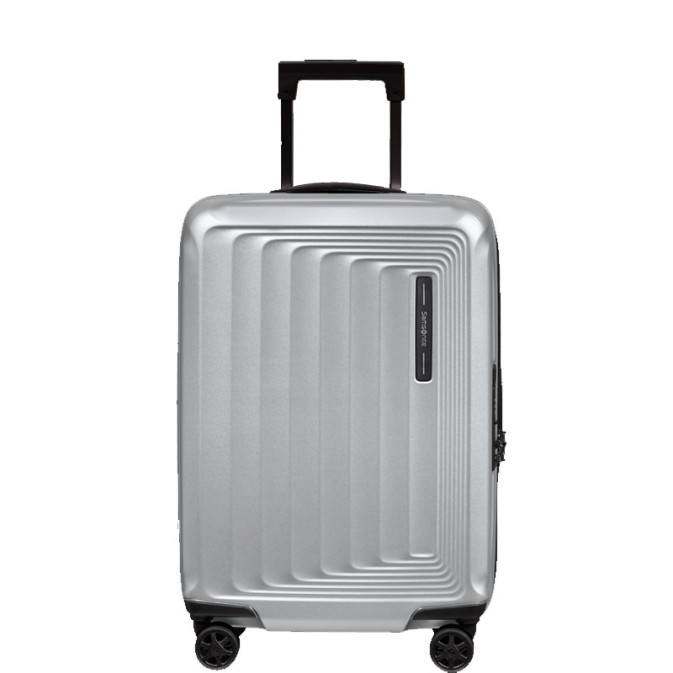 Samsonite Nuon Carry-On Expandable 55 cm 4 Wheels Silver Metal
