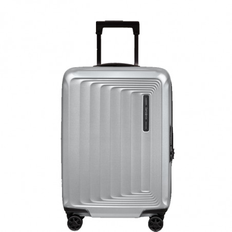 Samsonite Nuon Valise Cabine Extensible 55 cm 4 Roues Metal Argent