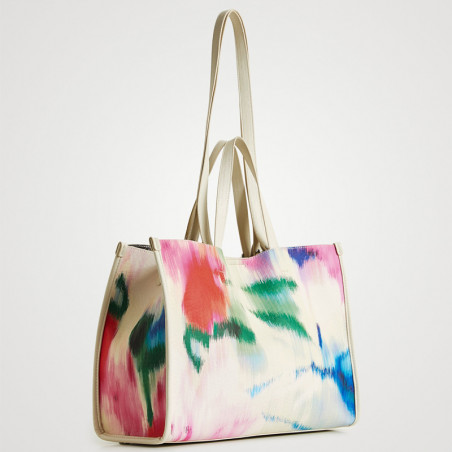 Desigual Focus Floral Bag Cabas Arty Hannover White Board display picture 2