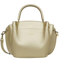 Lancaster Foulonne Double Handbag Louisa 470-18 Pale Gold In Nude