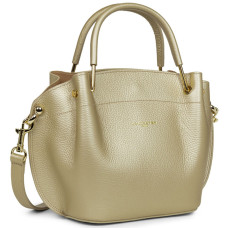 Lancaster Foulonne Double Handbag Louisa 470-18 Pale Gold In Nude