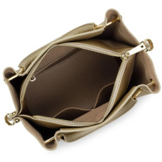 Lancaster Foulonne Double Handbag Louisa 470-18 Pale Gold In Nude