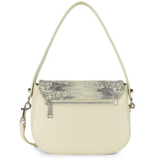 Lancaster Foulonne Pia Sac Trotteur À Rabat 547-67 Beige Iguane dos