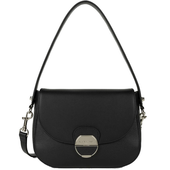 Lancaster Foulonne Pia Trotter Bag with Flap 547-67 Black