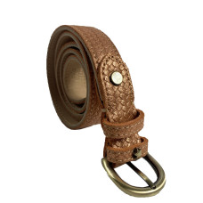 Mila Louise Pallas D Leather Belt Adjustable Peach Size L
