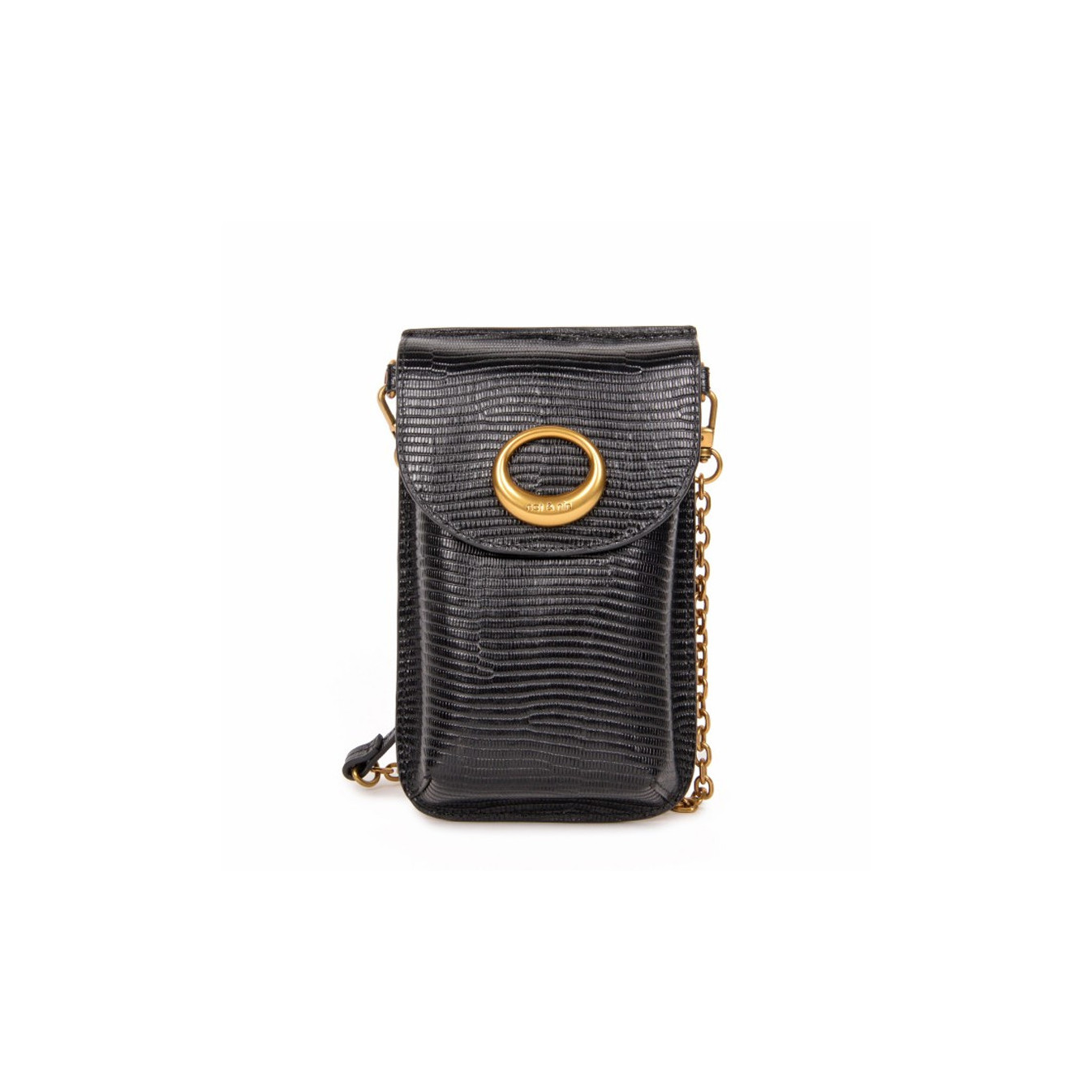 Nat & Nin Mindy Pouch Smartphone Bag Lizard Black