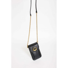 Nat & Nin Mindy Sac Pochette Smartphone Lezard Noir