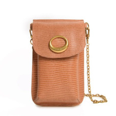 Nat & Nin Mindy Pouch Smartphone Bag Lizard Tan