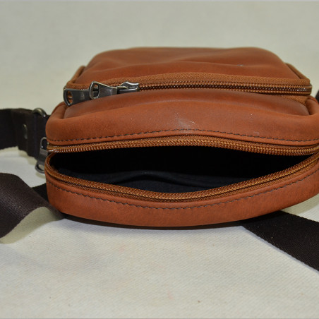 Ateliers Fourès Baroudeur Pouch Double Compartment F9403 Tawny