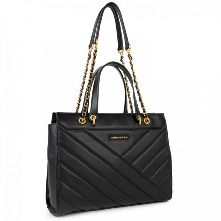 Lancaster Soft Quilted Tote Bag 530-25 Black