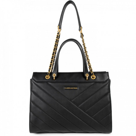 Lancaster Soft Quilted Tote Bag 530-25 Black