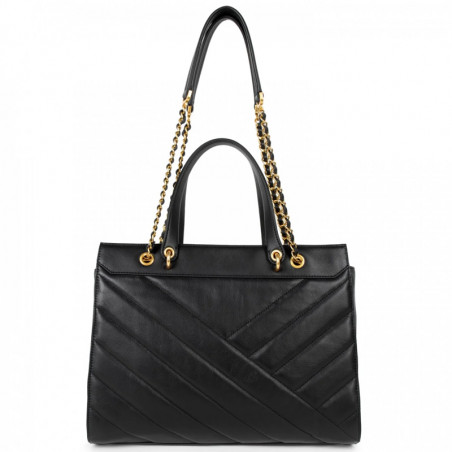 Lancaster Soft Quilted Tote Bag 530-25 Black