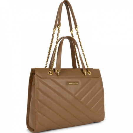 Lancaster Soft Quilted Tote Bag 530-25 Camel