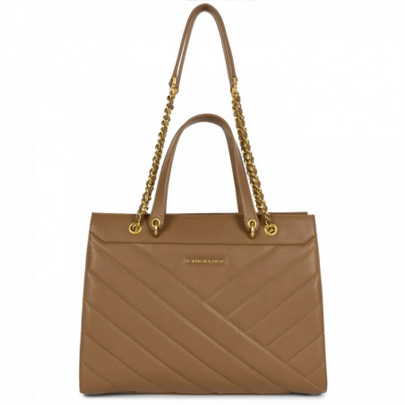 Lancaster Soft Quilted Tote Bag 530-25 Camel