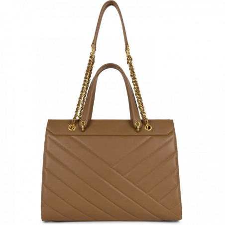 Lancaster Soft Quilted Tote Bag 530-25 Camel