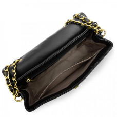 Lancaster Soft Matelassé Sac Trotteur Rabat 530-26 Noir ouvert