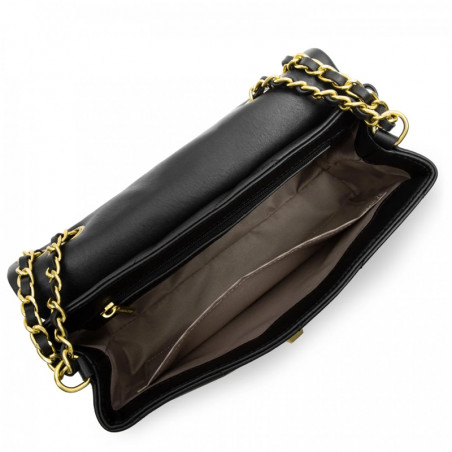 Lancaster Soft Matelassé Sac Trotteur Rabat 530-26 Noir ouvert