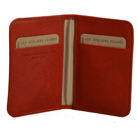 Ateliers Fourès Baroudeuse Card Holder Astrée B11Orange Confite