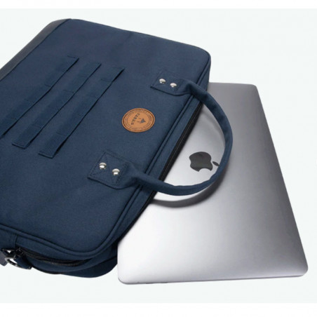 Cabaïa Messenger Reykjavik Sac Ordinateur 14" Marine ouvert