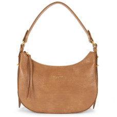 Lancaster Exotic Lizard & Croco Hobo Bag 524-89 Camel Lizard