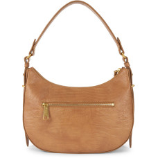 Lancaster Exotic Lizard & Croco Hobo Bag 524-89 Camel Lizard