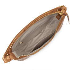 Lancaster Exotic Lizard & Croco Hobo Bag 524-89 Camel Lizard