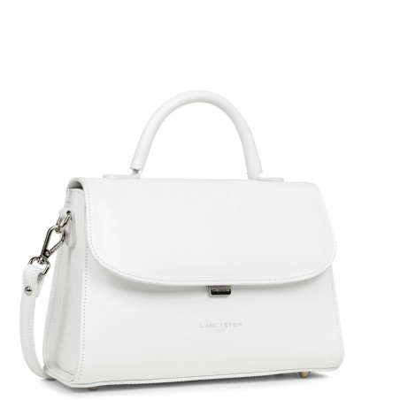 Lancaster Suave Even Sac à Main Cuir 433-17 Blanc cote