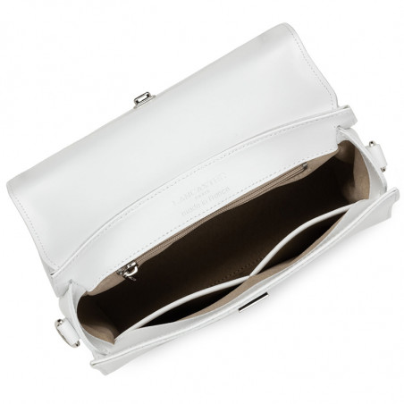 Lancaster Suave Even Sac à Main Cuir 433-17 Blanc ouvert