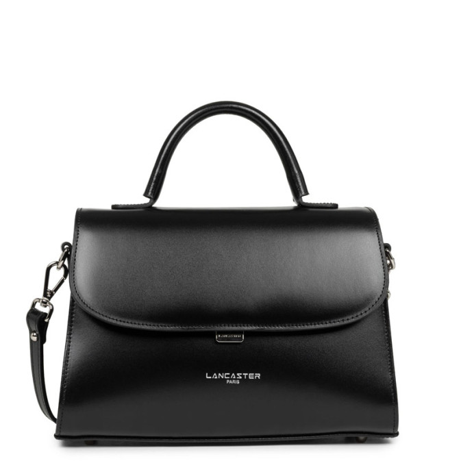 Lancaster Suave Even Leather Handbag 433-17 Black