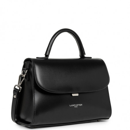 Lancaster Suave Even Leather Handbag 433-17 Black